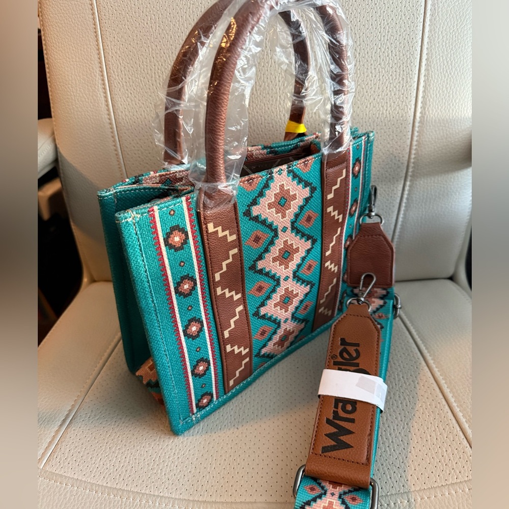 Wrangler Teal and Brown bag